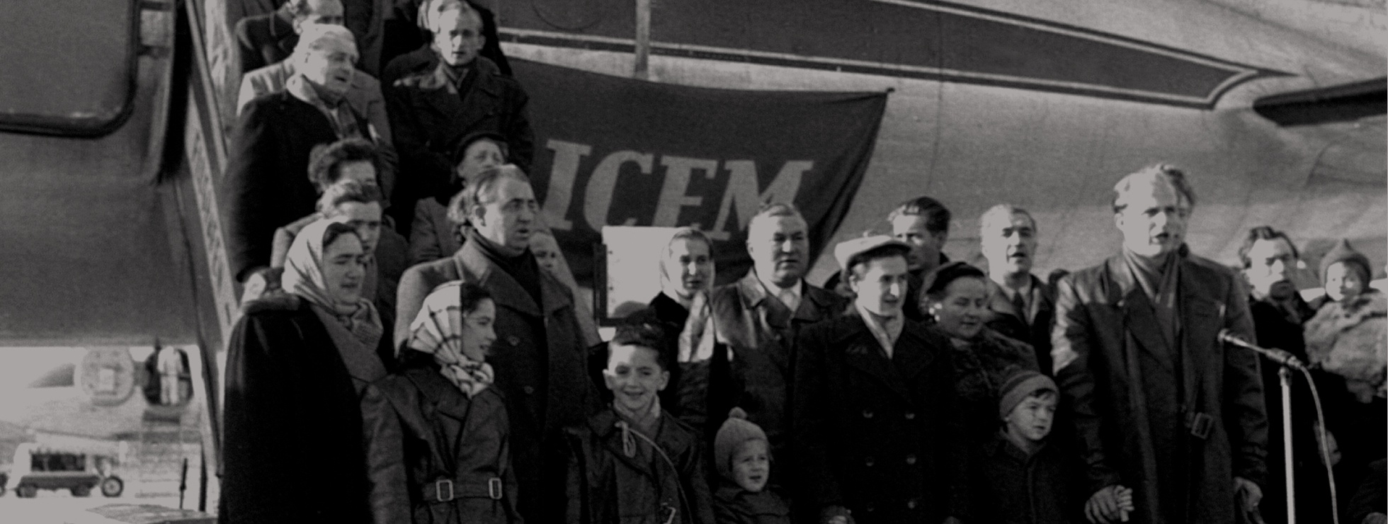 Ungarnflüchtlinge in Österreich, nach dem Volksaufstand in Ungarn 1956, United States Information Service, 23.11.1956 © Österreichische Nationalbibliothek, US 12.955/56.