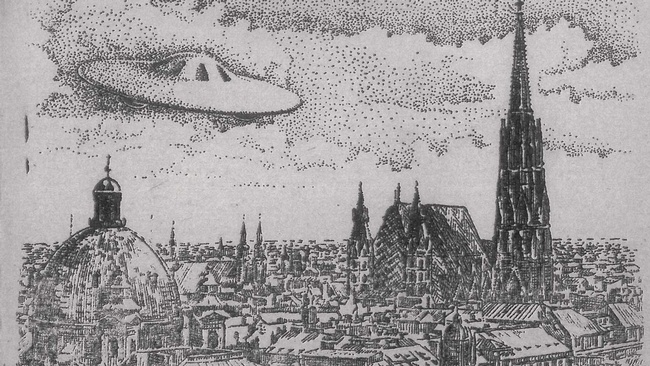 Ufo &uuml;ber Wien &copy; Sammlung Kl&ouml;sch