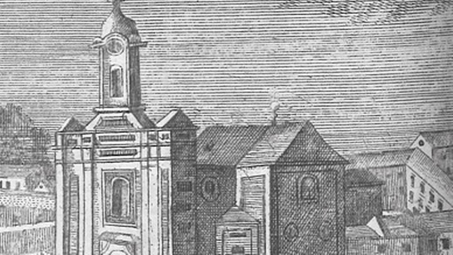 Zeichnung einer Kirche &copy; Wien Geschichte Wiki / Di&ouml;zesanarchiv Wien