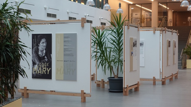 Foto der Ausstellung Code Name Mary, gezeigt im ÖGB © Marc Drews / Uni Wien