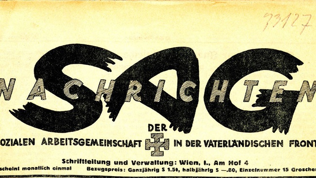 Zu sehen ist der Header der SAG-Nachrichten, der Zeitung der Organisation. © Anno: SAG-Nachrichten