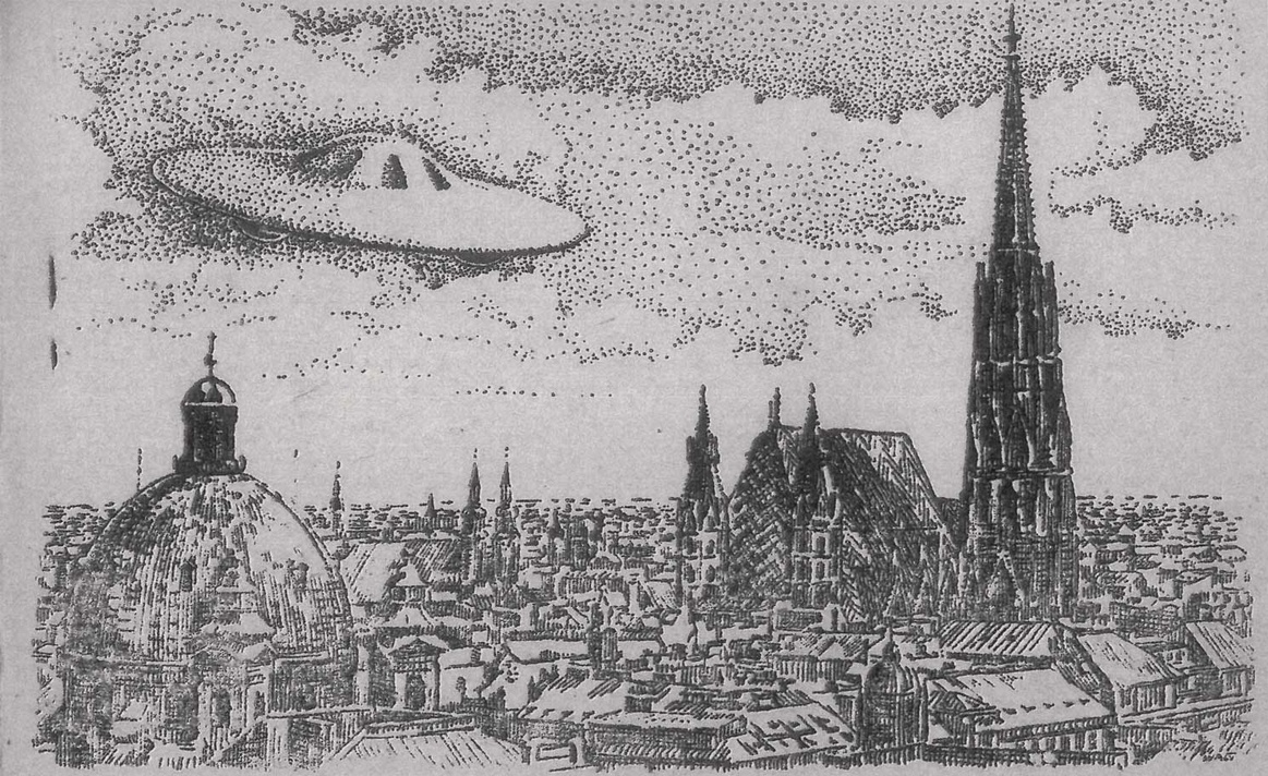 Ufo &uuml;ber Wien &copy; Sammlung Kl&ouml;sch